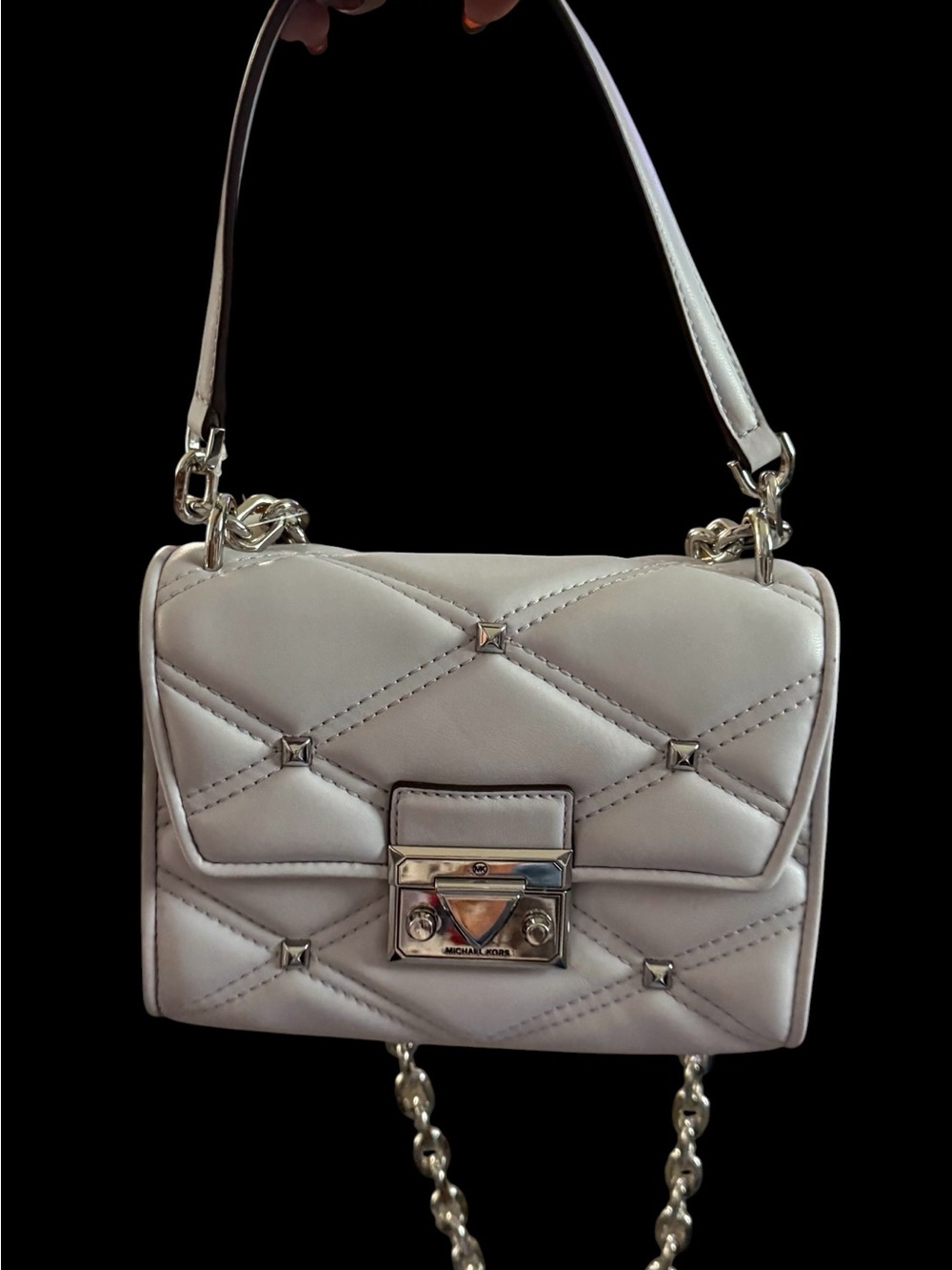 Michael By Michael Kors Light Lavender Quilted Crossbody/Handbag.  NWT - Picture 5 of 7
